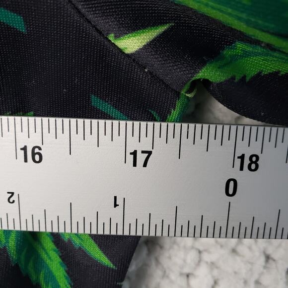 Peacocks Green Weed Leaf Hoodie S Black Green Zip Up Streetwear Y2K Skater 35x23 - Picture 6 of 8